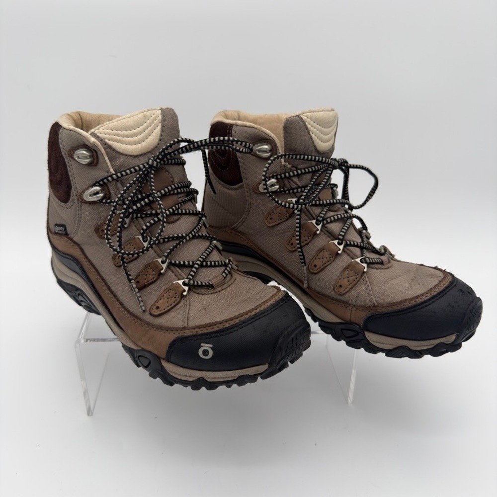 Oboz Juniper Mid B-Dry Hiking Boots Womens 6.5 Brown Waterproof Trail